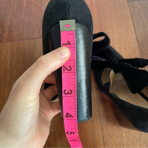 Ulla Johnson Suede Bow Block Heel Pumps Black Leather Velvet Classy Size 36 - Picture 10 of 11